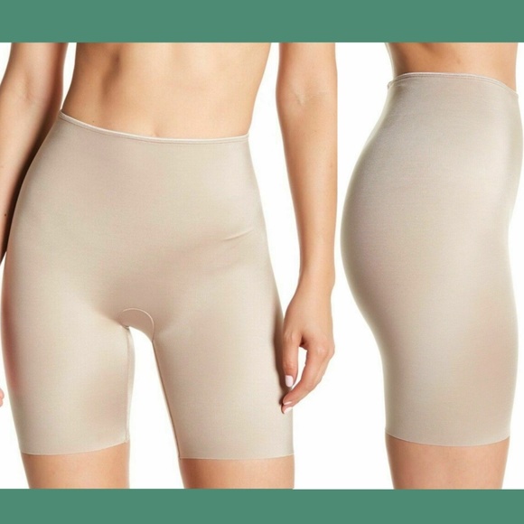 NWT‎ Spanx Slimplicity Mid-Thigh Shaper Sandcastle